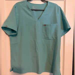 FIGS Caterina One Pocket Scrub Top XL Aqua